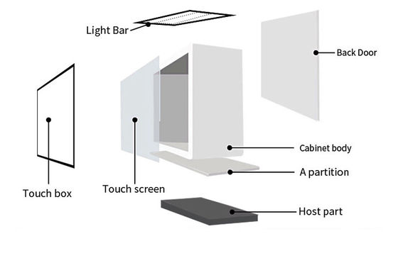 15,6 ίντσας έξυπνο προθηκών αφής κιβώτιο γραφείου οθόνης διαφανές LCD για τη διαφήμιση