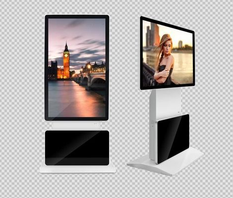 Εσωτερική ψηφιακή επίδειξη περίπτερων διαφήμισης LCD που περιστρέφεται 65 ίντσα